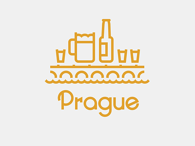 Prague02 beer city graphics illustration inkscape landscape line potato vodka prague schnaps typography ugly vector vodka