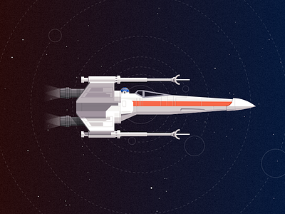 X-wing fighter fan art fighter illustration inkscape r2d2 sci fi space space ship spaceship star wars starfield vector x wing