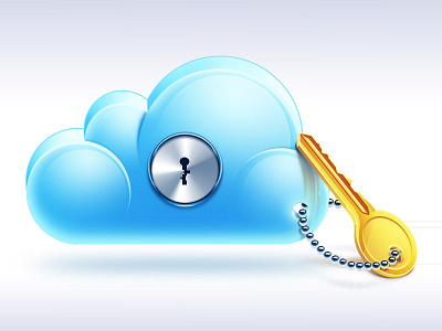 Secured and stable cloud service cloud illustration key security stability startask task