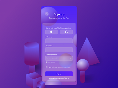 Daily UI :: 001 - sign up 100 day design challenge dailyui dailyui challenge dailyui::001 dailyui::day001 day001 ui ui design