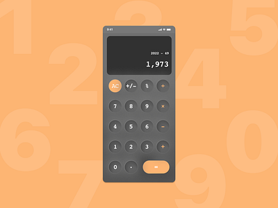 Daily UI :: 004 - calculator v.2 004 100 day design challenge dailyui dailyui challenge dailyui::day004 day004 design ui