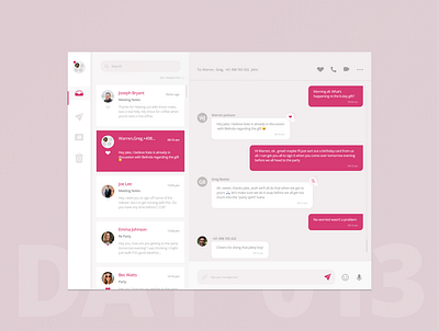 DailyUI :: 013 - Direct Messaging 013 100 day design challenge dailyui dailyui challenge dailyui::013 day013 design ui ui design