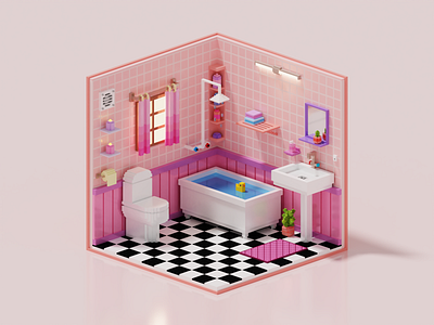 Voxel Bathroom