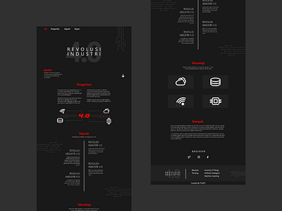 Industrial Revolution 4.0 Web Design flat illustration industrial minimal revolution ui ux web website