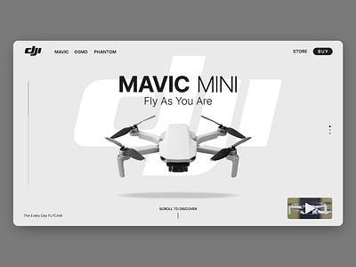 Mavic Mini UI Design design ui ux web webdesign website