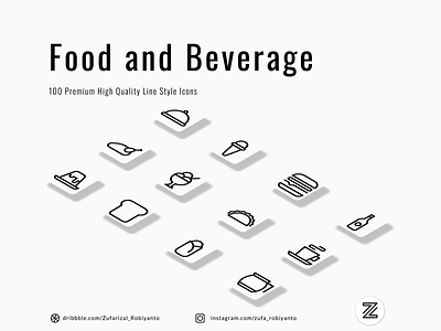 Food and Beverage Pictograms beverage food food and drink icon icon design icon designer icon set iconography icons illustration line outline outlines pictogram pictogram set restaurant system icon user interface