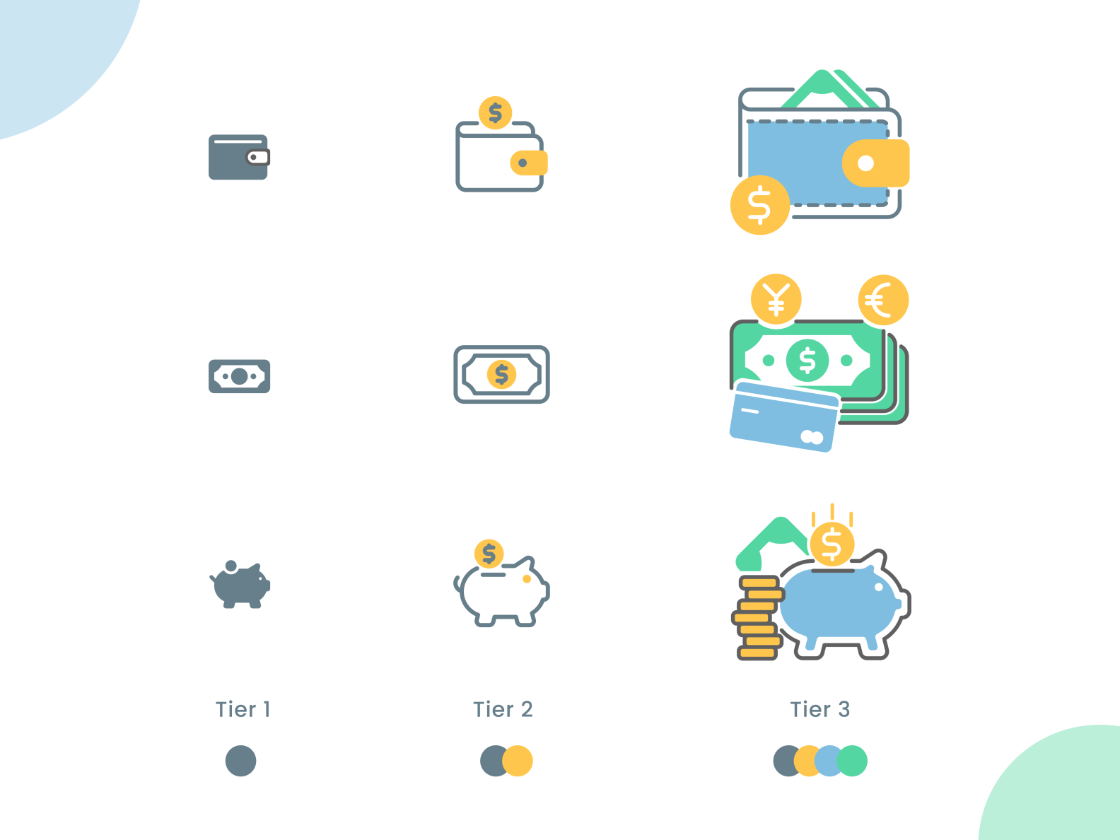 Expense Manager App Multi-Tier Icons by Zufarizal Robiyanto on Dribbble