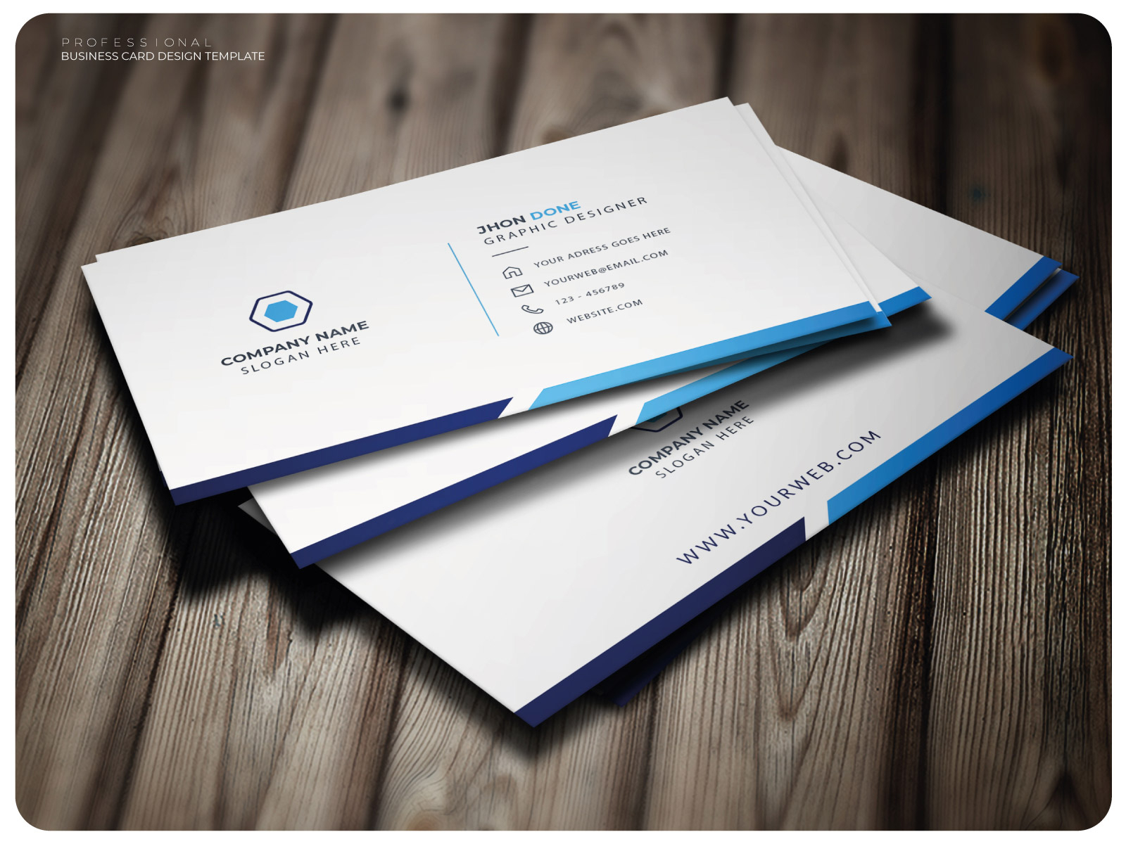 corporate business card design template by Ikbal Hussain on Dribbble