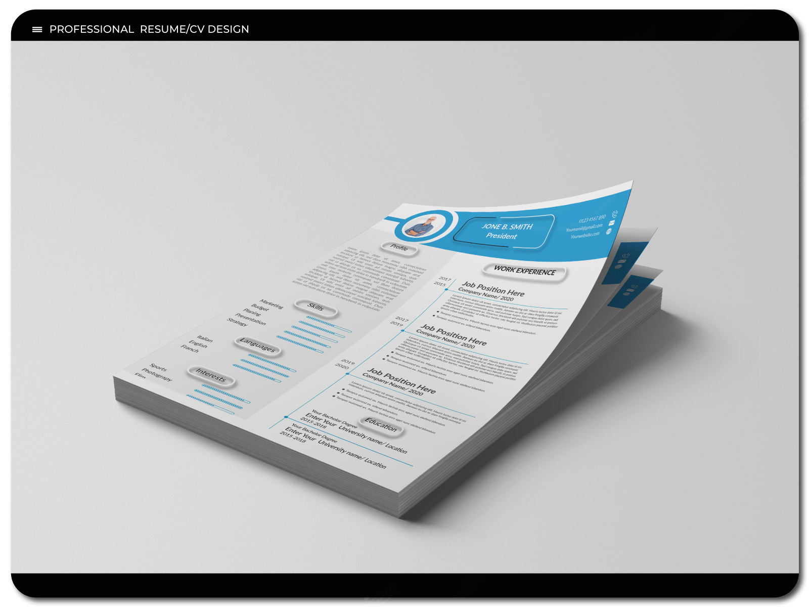 Resume Design Template By Ikbal Hussain On Dribbble Resume Design Template By Ikbal Hussain On Dribbble