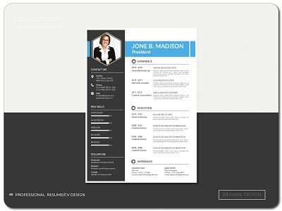 resume cv design template