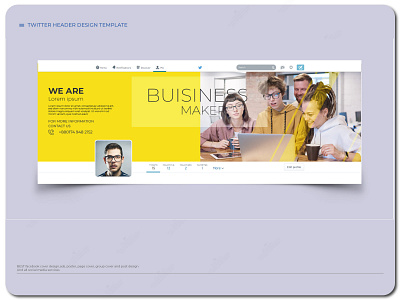 twitter header design template