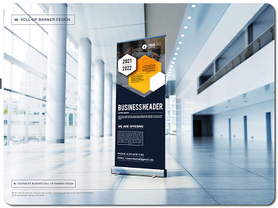 Roll up banner design template