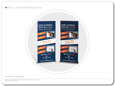 Roll up banner design template