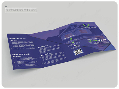 fourfold brochure design template