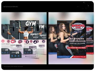 Gym flyer design template