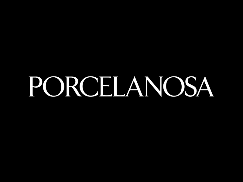 Porcelanosa typeface branding design typeface typography