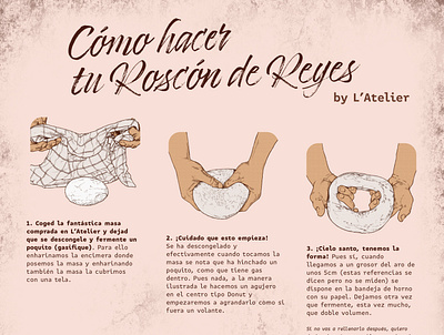 Illustrated recipe for artisan bakery design graphic illustration recipe