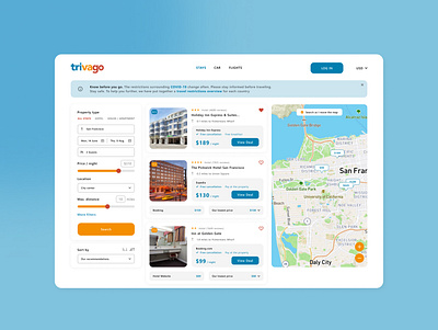 Trivago Redesign booking figma interface ui ux webdesign website