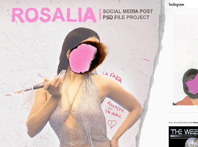 ROSALIA, Instagram post download photoshop file. action branding design download free download graphic design instagram psd file