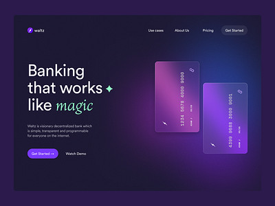 Web3 Financial - Landing Page UI