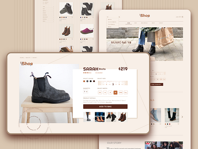 Your Shoe Shop e-commerce Website design minimal ui user interface ux visual design web web design website