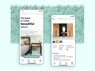 Woodworking Furniture Responsive Website - iPhone X view customize product design furniture furniture store industrial iphonex minimal mobile ui responsive responsive design responsive website ui ui ux ui design user interface user interface design ux visual design web design woodworking