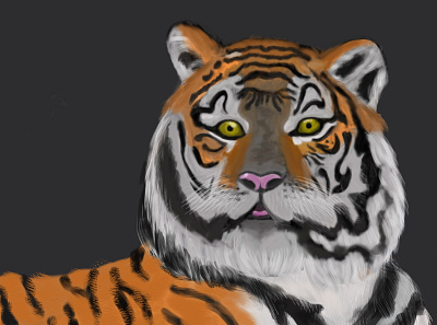 Tiger digital art photoshop