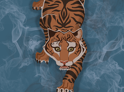 tiger art digital art illustraion photoshop