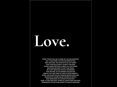 [Poster study] Michael Drayton - Since there’s no help avantgarde blackandwhite dailyui darkmode design poetry poster posterdesign serif typography