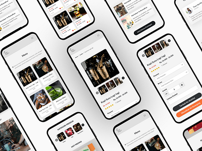 Mobile App: iOS Android UI - Bligus Coffee shop android coffee shop e commerce interface ios mobile mobile design prototype ui uiux