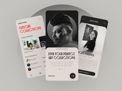 Mobile App: iOS Android UI - Art Collection Gallery