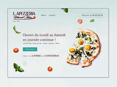 Homepage design - Restaurant - French version homepage homepagedesign onepage restaurant uidesign ux design website design