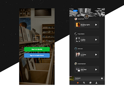 Music App dark theme dark ui music app music app ui