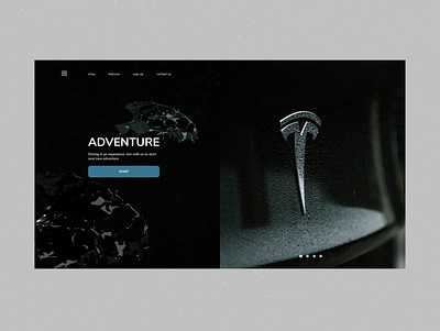 Car Landing Page 3d adobe dimension dailyui dark theme dark ui dimension landing page tesla