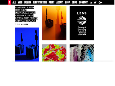 Estela Gaspar Portfolio layout website