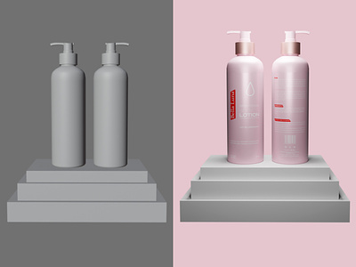 Body Lotion Design and mockup