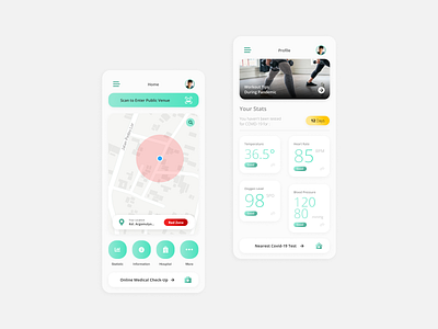 Covid-19 Apps android apps covid 19 figma healthy ios light maps mobile mobile ui ui uiux