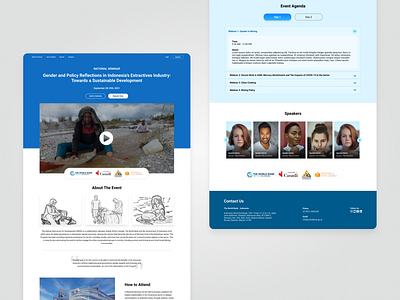Landing Page - World Bank Event design event home page landing page ui user interface website wordbank