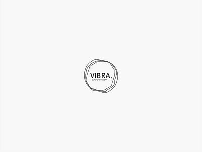 Vibra Logo black graphic logo minimalist vibration white