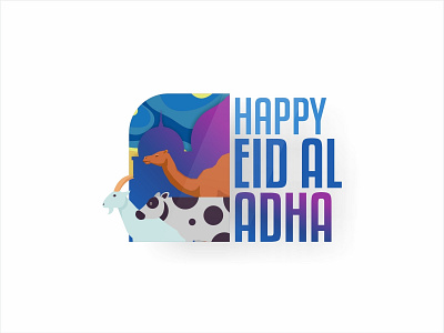 Eid al Adha illustrated icon camel colorfull cow day design eid mubarak goat graphicdesign icon illustration