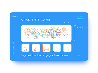 Gradients game for designer's work design figma game ui