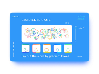Gradients game for designer's work