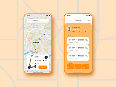 Scooter rental app app design figma scooter ui