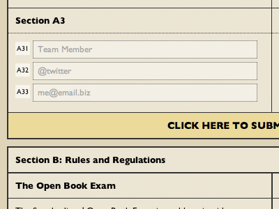 Open Book Exam Signup Form