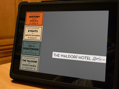 The Waldorf Hotel Concierge ipad man vs. machine