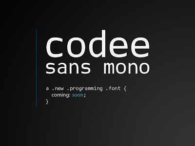 Codee Sans Mono coding font monospaced programming type