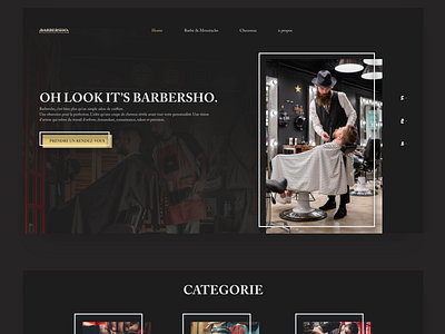 BarberSho. branding design flat graphic design illustration illustrator logo minimal ui ux web website