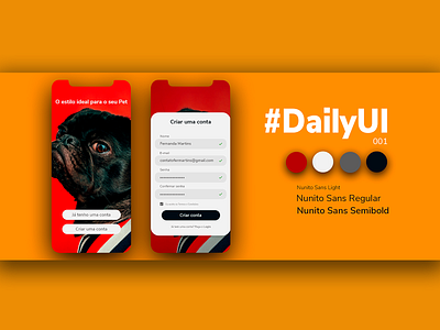 Sign Up | Cadastro | Daily UI adobexd app design mobile sign up ui uidesign uiux