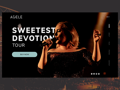 Landing Page | Daily UI | 003 adele adobexd braziliandesigner buynow call to action dailyui dailyui003 design landing page design landingpage music art tickets uidesign