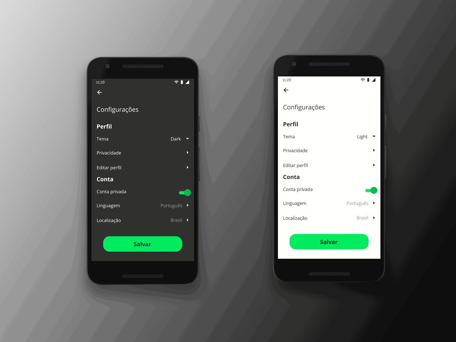 Settings | Daily UI 007 adobexd brazil braziliandesigner dailyui dailyui007 design figma figma design figmadesign mobile app design settings settings page settings ui ui uidesign wireframe